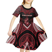Personalised New Zealand Waitangi Day Kid Short Sleeve Dress Te Tiriti O Waitangi 1840 DT05 - Polynesian Pride