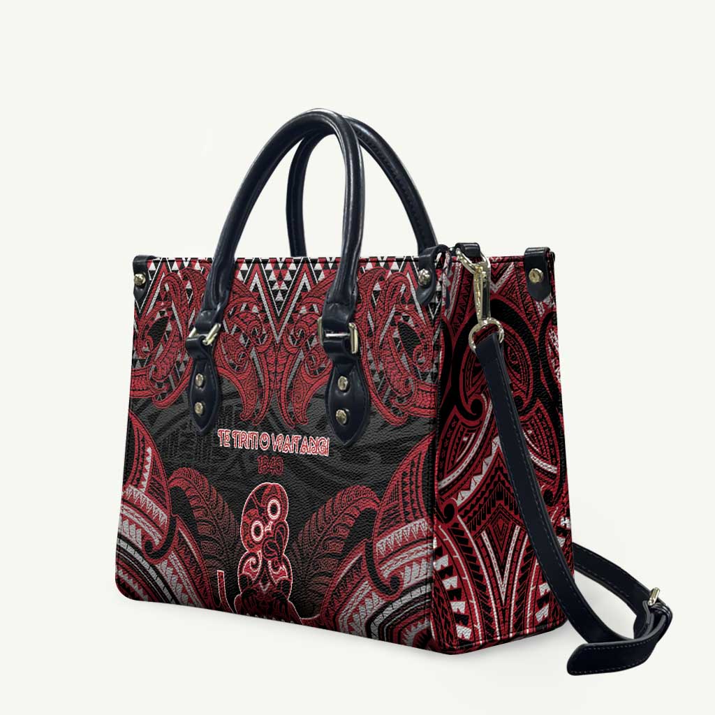 New Zealand Waitangi Day Leather Bag Te Tiriti O Waitangi 1840 - Polynesian Pride