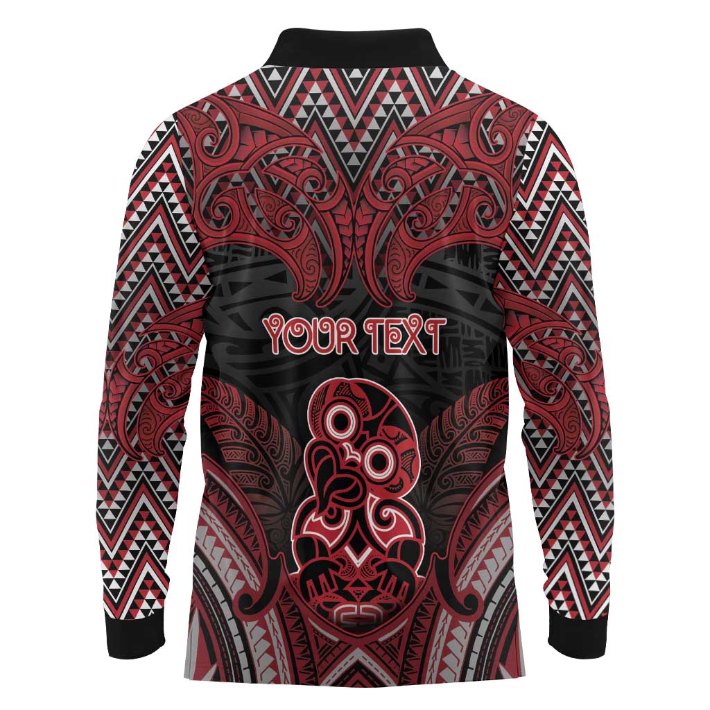 Personalised New Zealand Waitangi Day Long Sleeve Polo Shirt Te Tiriti O Waitangi 1840 DT05 - Polynesian Pride