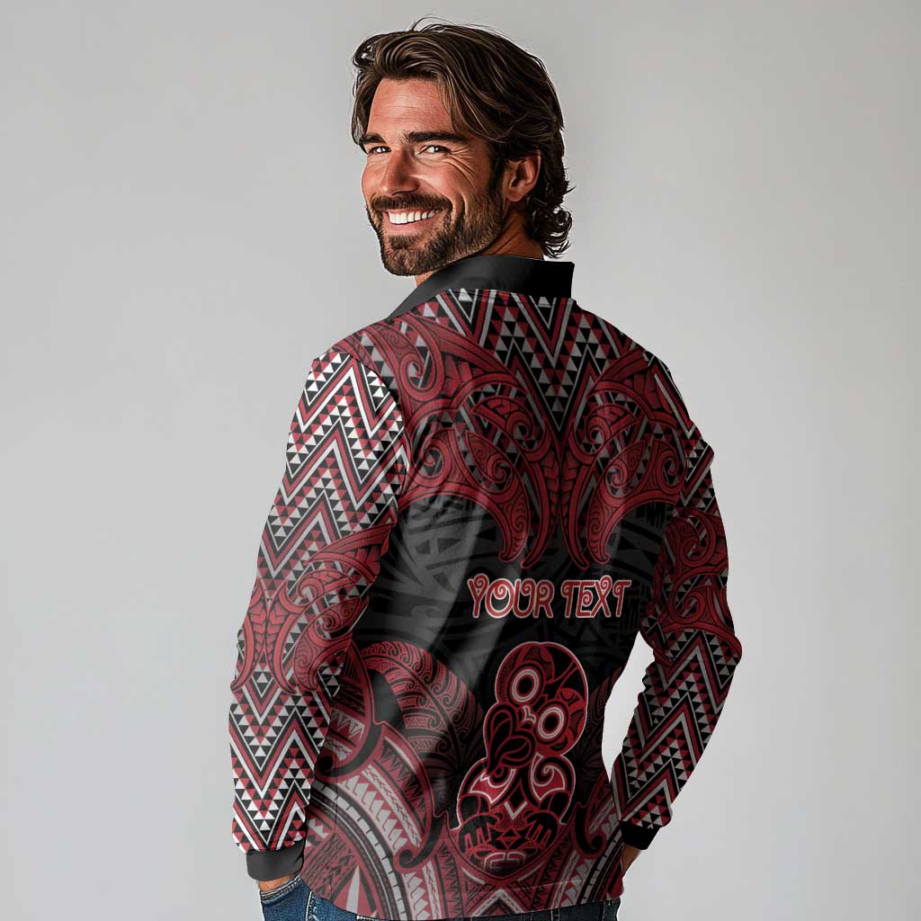 Personalised New Zealand Waitangi Day Long Sleeve Polo Shirt Te Tiriti O Waitangi 1840 DT05 - Polynesian Pride