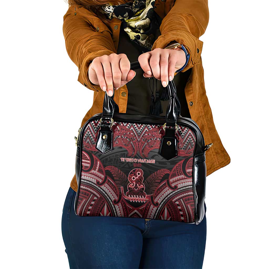 New Zealand Waitangi Day Shoulder Handbag Te Tiriti O Waitangi 1840 - Polynesian Pride