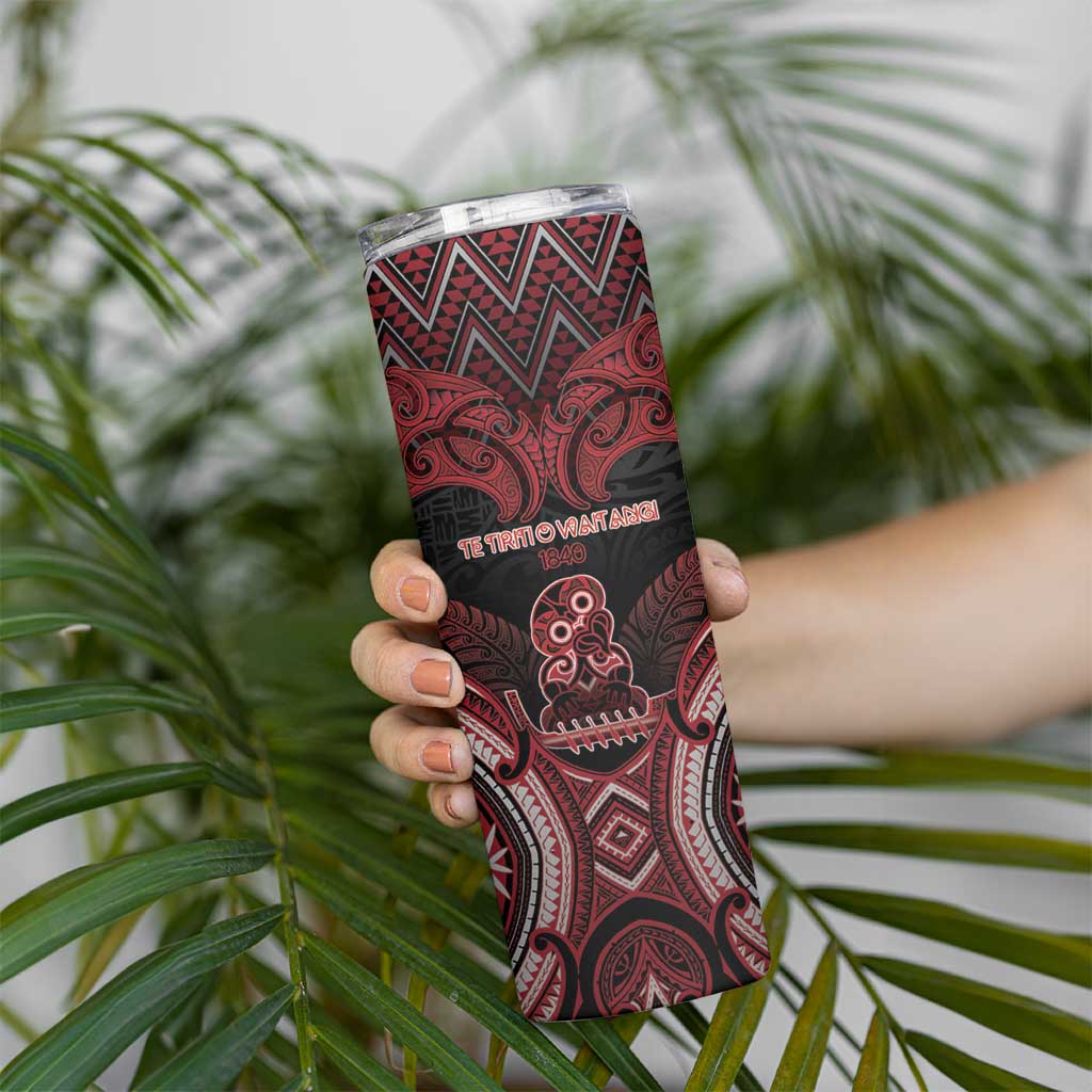 Personalised New Zealand Waitangi Day Skinny Tumbler Te Tiriti O Waitangi 1840 DT05 - Polynesian Pride