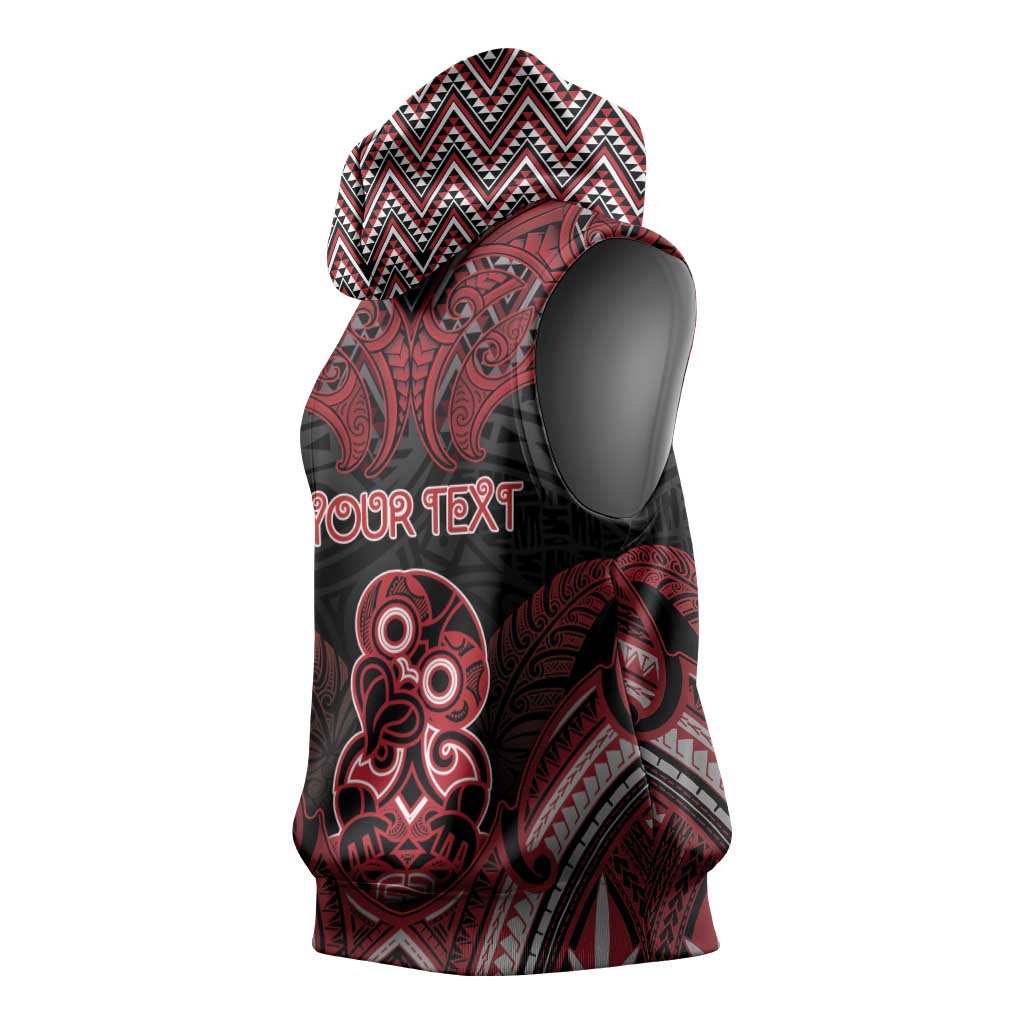 Personalised New Zealand Waitangi Day Sleeveless Hoodie Te Tiriti O Waitangi 1840 DT05 - Polynesian Pride