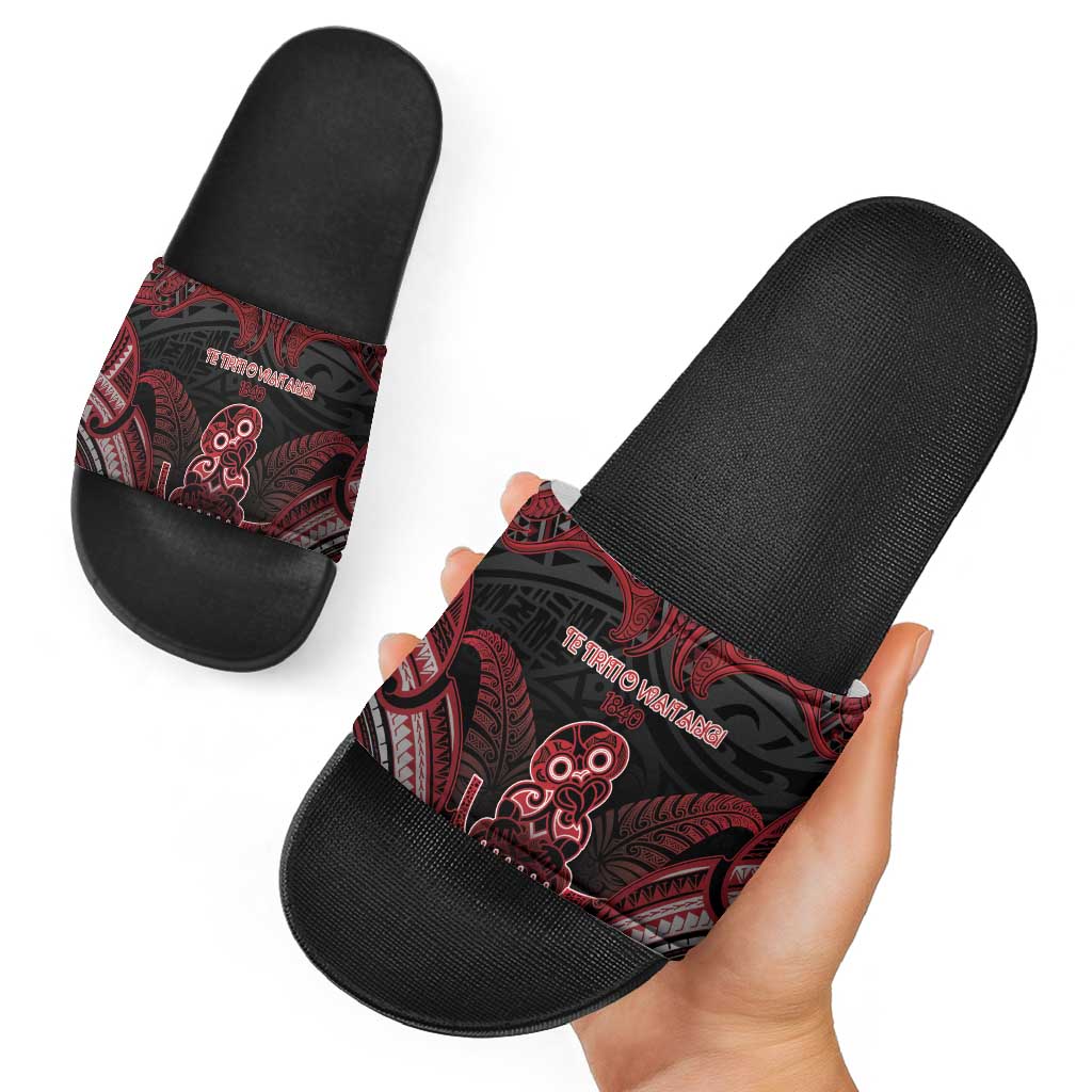 New Zealand Waitangi Day Slide Sandals Te Tiriti O Waitangi 1840 - Polynesian Pride