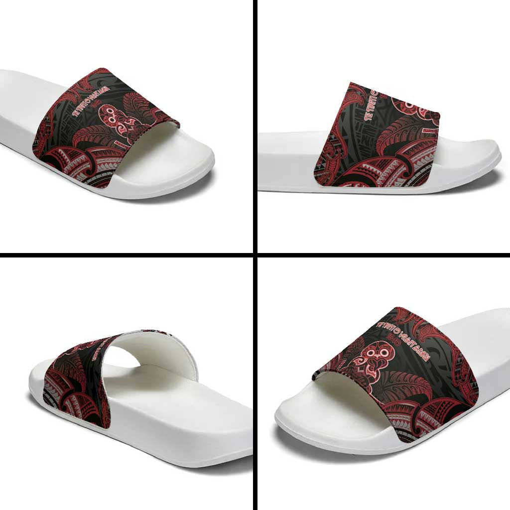 New Zealand Waitangi Day Slide Sandals Te Tiriti O Waitangi 1840 - Polynesian Pride