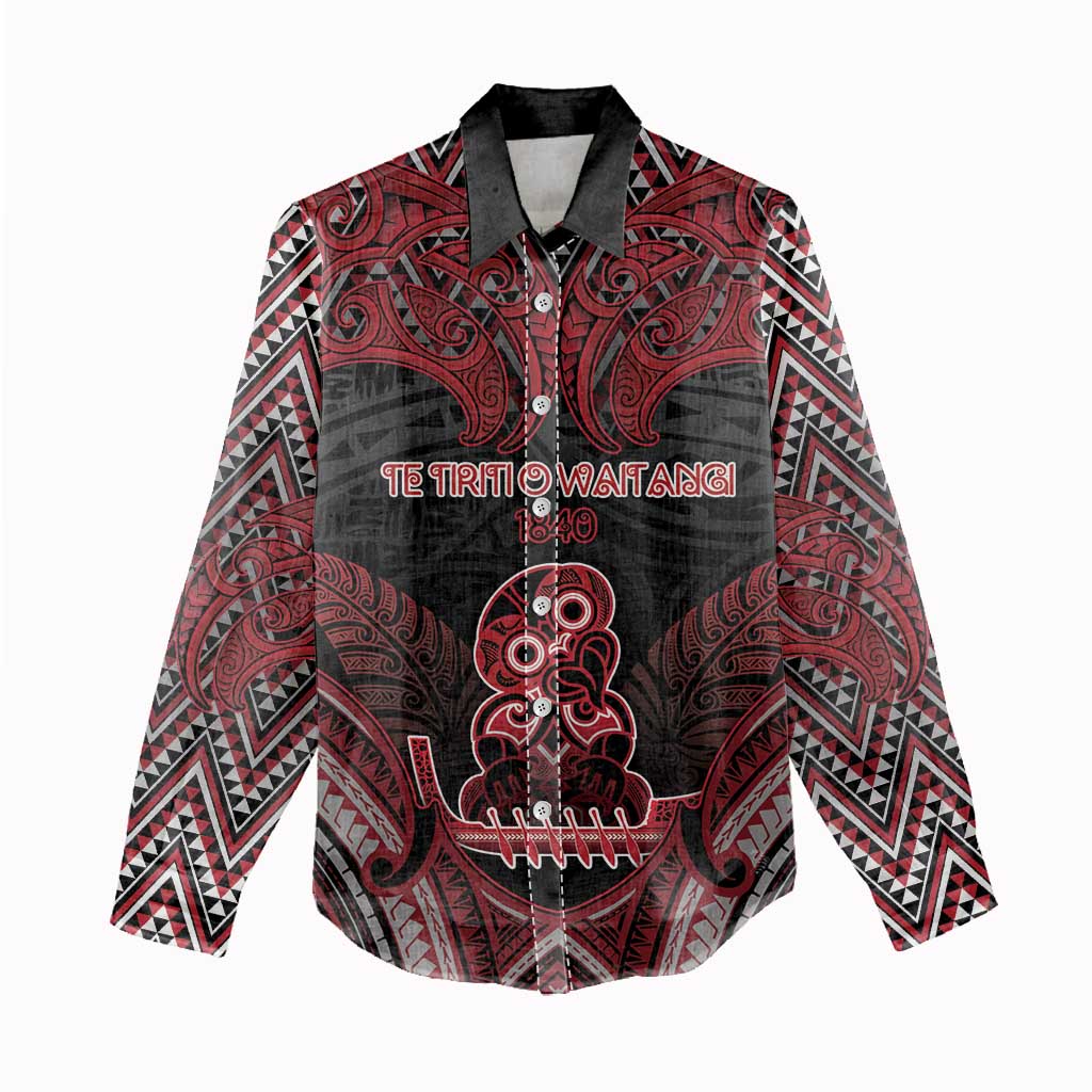 Personalised New Zealand Waitangi Day Women Casual Shirt Te Tiriti O Waitangi 1840 DT05 - Polynesian Pride