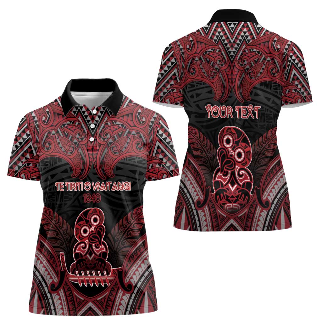 Personalised New Zealand Waitangi Day Women Polo Shirt Te Tiriti O Waitangi 1840 DT05 - Polynesian Pride