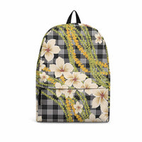 Ele'ele Hawai'i Palaka Plumeria Backpack Puakenikeni and Maile Lei LT9 Black - Polynesian Pride