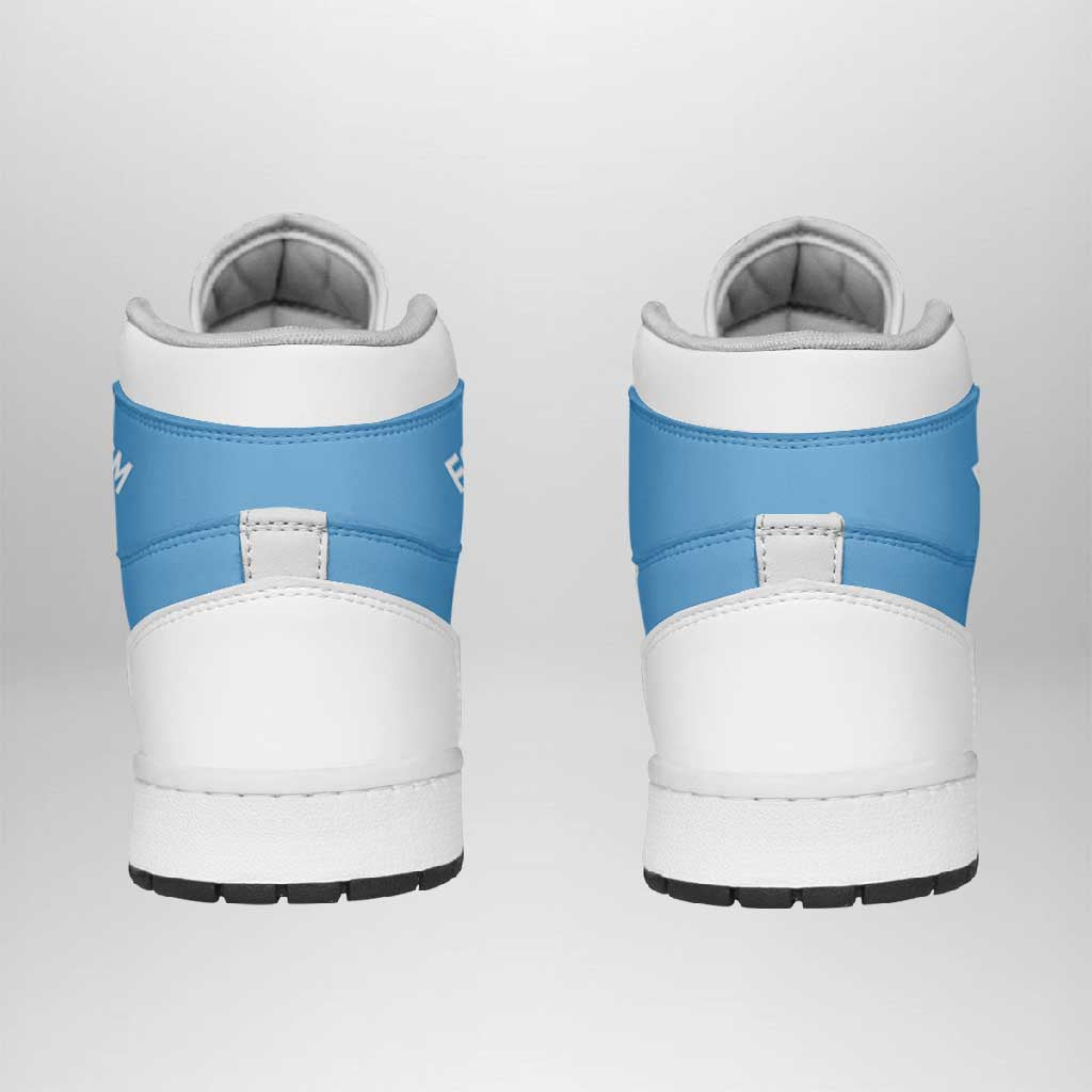 Federated States Of Micronesia High Sneakers AJ1 Coat Of Arms Flag Inspired