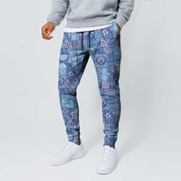 Federated States of Micronesia Merry Christmas Jogger Pants Pacific Patchwork Xmas Vibes LT9 - Polynesian Pride