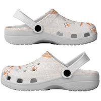 Fiji Clogs Shoes Masi Tapa Pattern Brown - Polynesian Pride