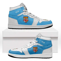Fiji High Sneakers AJ1 Coat Of Arms Flag Inspired LT05 Blue - Polynesian Pride