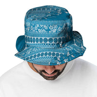 Fiji Marau na Kerisimasi Bucket Hat Aqua Tagimoucia Tapa Masi Tribal LT9 - Polynesian Pride