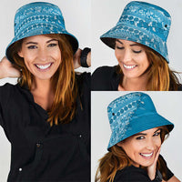 Fiji Marau na Kerisimasi Bucket Hat Aqua Tagimoucia Tapa Masi Tribal LT9 - Polynesian Pride