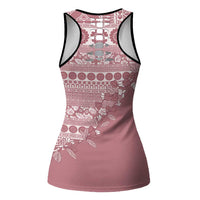 Fiji Marau na Kerisimasi Hollow Tank Top Dusty Rose Tagimoucia Tapa Masi Tribal LT9 - Polynesian Pride