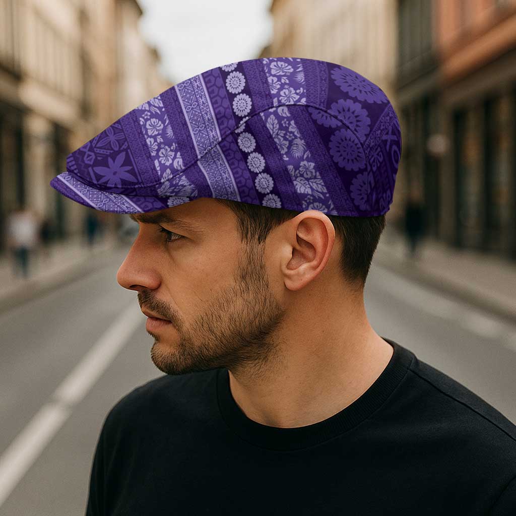 Fiji Marau na Kerisimasi Jeff Hat Purple Tapa Masi Inspired Christmas - Polynesian Pride