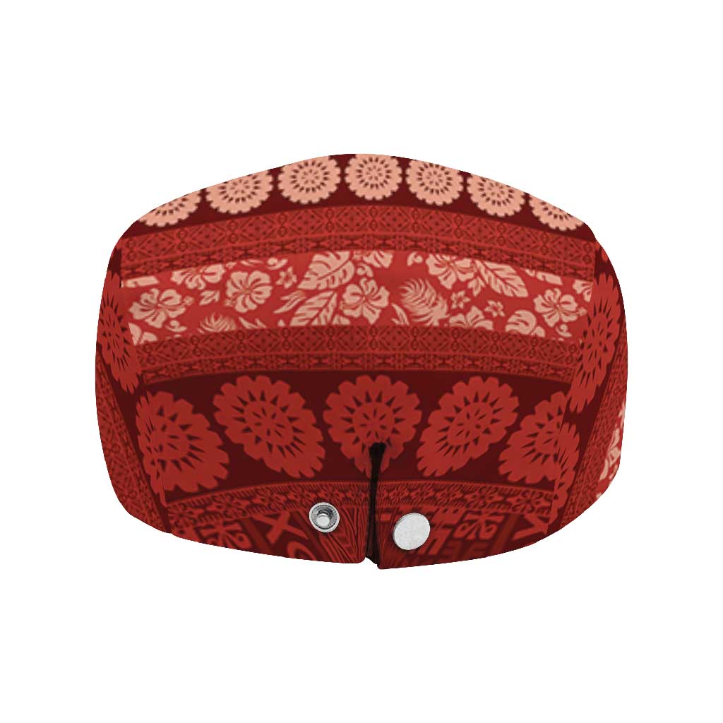 Fiji Marau na Kerisimasi Jeff Hat Red Tapa Masi Inspired Christmas - Polynesian Pride
