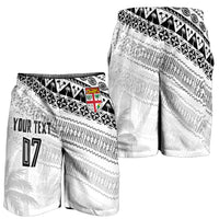 Fiji Rugby Custom Kaiviti Masi Shorts for Men Black LT7 - Polynesian Pride