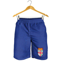 Fijian Football Shorts for Men Tapa Pattern and Shark Tribal LT03 - Polynesian Pride