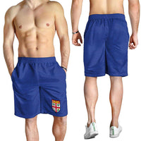 Fijian Football Shorts for Men Tapa Pattern and Shark Tribal LT03 - Polynesian Pride