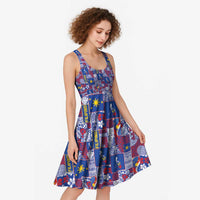 Filipino Maligayang Pasko Midi Dress Pacific Patchwork Xmas Vibes LT9 - Polynesian Pride