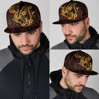Gold Black Aloha Hawaii Snapback Cap Polynesian Shark Tattoo With Plumeria LT14 - Polynesian Pride