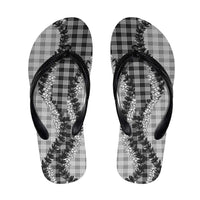 Gray Hawaii Palaka Flip Flops Hawaiian Honohono Lei