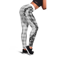 Gray Hawaii Palaka Leggings Hawaiian Honohono Lei LT05 - Polynesian Pride