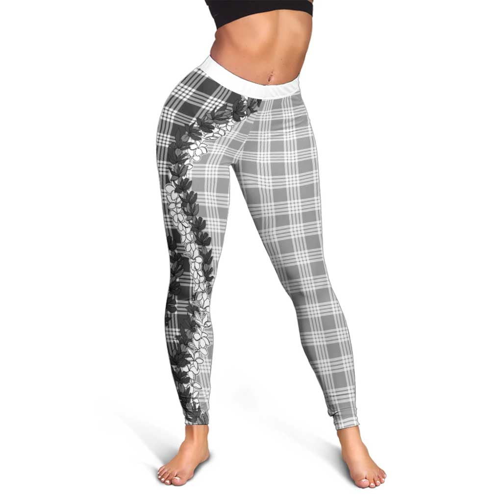 Gray Hawaii Palaka Leggings Hawaiian Honohono Lei LT05 - Polynesian Pride