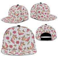 Gray Paniolo Palaka Hawaiian Cowgirl Christmas Snapback Cap LT9 - Polynesian Pride