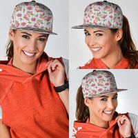 Gray Paniolo Palaka Hawaiian Cowgirl Christmas Snapback Cap LT9 - Polynesian Pride