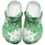 Green Aloha Hawaii Clogs Shoes Monstera Hibiscus Plumeria Seamless Vibes - Polynesian Pride