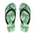 Green Aloha Hawaii Flip Flops Monstera Hibiscus Plumeria Seamless Vibes - Polynesian Pride