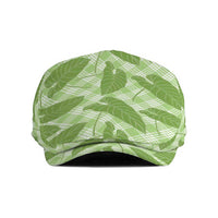 Green Hawaii Kalo Palaka Motifs Jeff Hat Hawaiian Taro Leaves Elegant Vibes