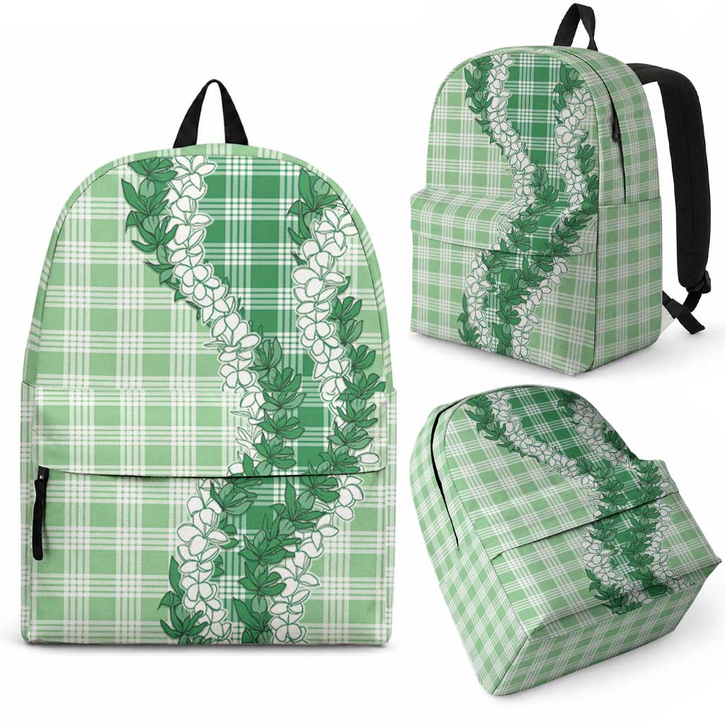 Green Hawaii Palaka Backpack Hawaiian Honohono Lei LT05 - Polynesian Pride