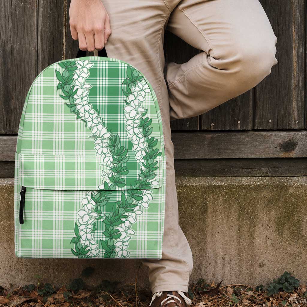 Green Hawaii Palaka Backpack Hawaiian Honohono Lei LT05 - Polynesian Pride
