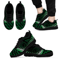 Green Matariki New Zealand Sneakers Maori Poutama Galaxy Vibes