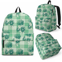 Green Palaka Hawaii Backpack Hawaiian Lehua Blossoms LT05 - Polynesian Pride