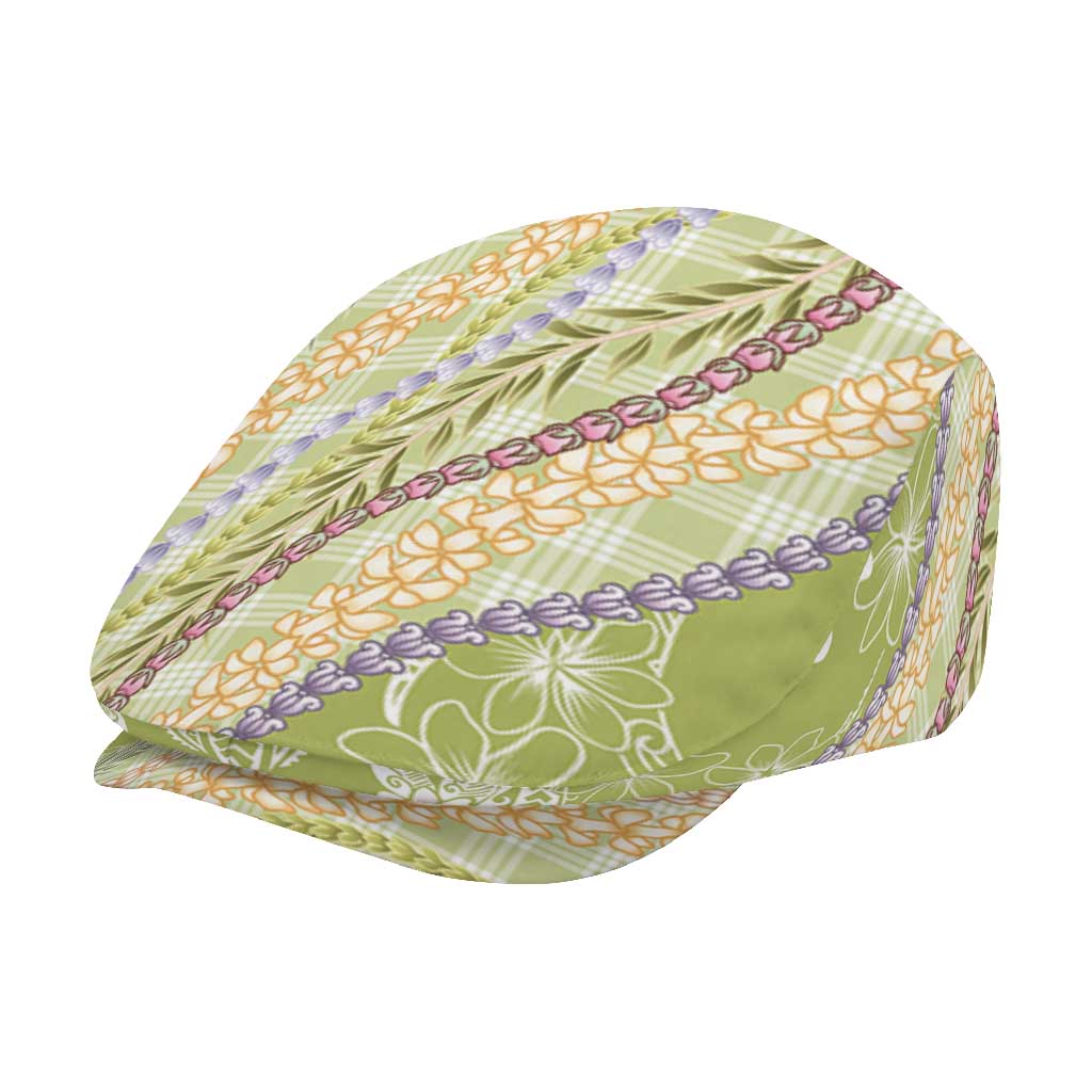 Green Palaka Hawaii Leis Jeff Hat Hawaiian-plaid Elegant Tropical Vibes - Polynesian Pride