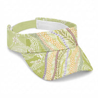 Green Palaka Hawaii Leis Sun Visor Cap Hawaiian-plaid Elegant Tropical Vibes