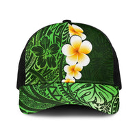 Green Polynesia Baseball Net Cap Plumeria Tropical Leaves With Galaxy Polynesian Art LT14 One Size Black Green - Polynesian Pride