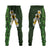 Green Polynesia Jogger Pants Plumeria Tropical Leaves With Galaxy Polynesian Art - Polynesian Pride
