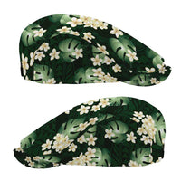 Green Tropical Hawaii Jeff Hat Seamless Monstera Plumeria Hawaiian Pattern LT14 - Polynesian Pride