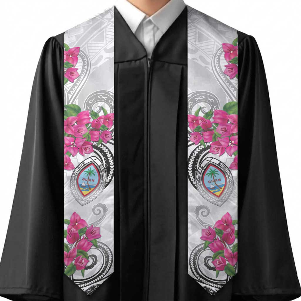 Guam Chamorro Graduation Stole Curves Polynesian Tattoo Mix Bougainvillea