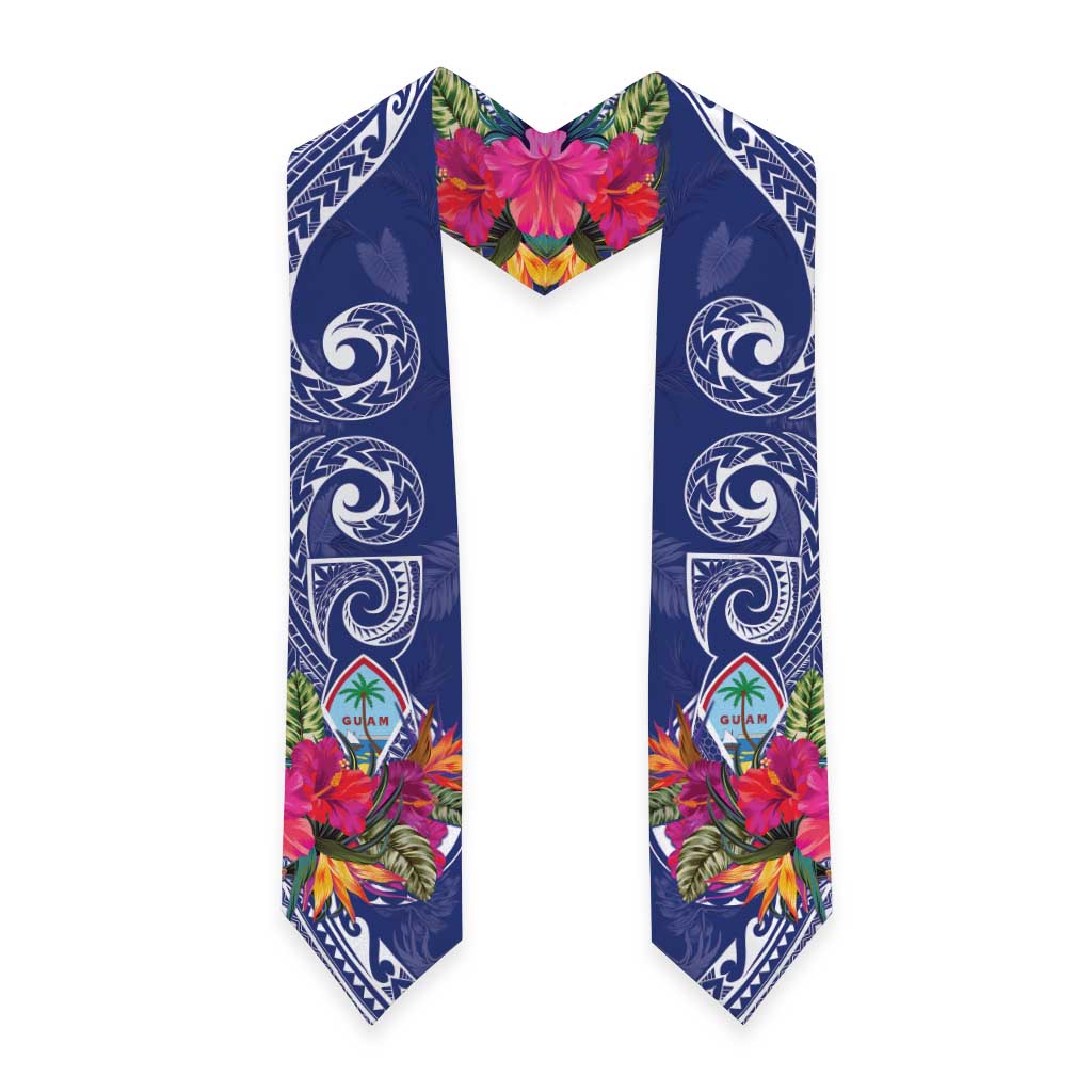 Hafa Adai Guam History and Chamorro Heritage Day Graduation Stole Blue Latte Stone