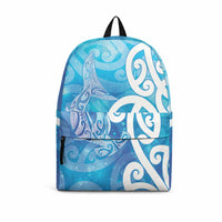Hammerhead Shark Tattoo New Zealand Backpack Maori Galaxy Mangopare Pattern LT14 Turquoise - Polynesian Pride