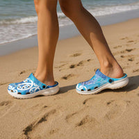 Hammerhead Shark Tattoo New Zealand Clogs Shoes Maori Galaxy Mangopare Pattern LT14 - Polynesian Pride