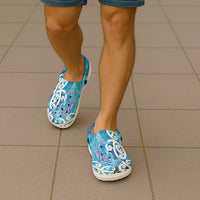 Hammerhead Shark Tattoo New Zealand Clogs Shoes Maori Galaxy Mangopare Pattern LT14 - Polynesian Pride