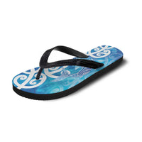 Hammerhead Shark Tattoo New Zealand Flip Flops Maori Galaxy Mangopare Pattern LT14 - Polynesian Pride