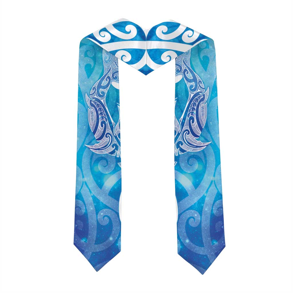 Hammerhead Shark Tattoo New Zealand Graduation Stole Maori Galaxy Mangopare Pattern LT14 - Polynesian Pride